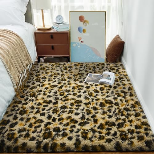 Ophanie Leopard Rugs for Bedroom Living Room, Cheetah Print Rug Fluffy Shag - Image 2