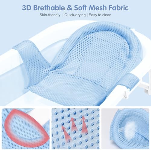 Colorlife Baby Bath Seat Support Net Infant Bathing Seat Support Mat, - Image 5