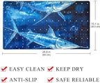 Bathtub Mat Non Slip 26.8x15.1In, Swordfishes Ocean Bath Mat - Image 4