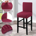 Fuloon Waterproof Barstool Covers Chair Slipcovers, 4 Pack - Image 4