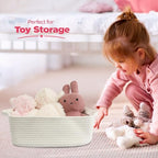 XUANGUO Medium Woven Cotton Rope Storage Basket - Image 5