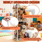 Stuffed Animal Storage Organizer, Upgraded Quick-Lock Vertical Toy Holder - Image 6