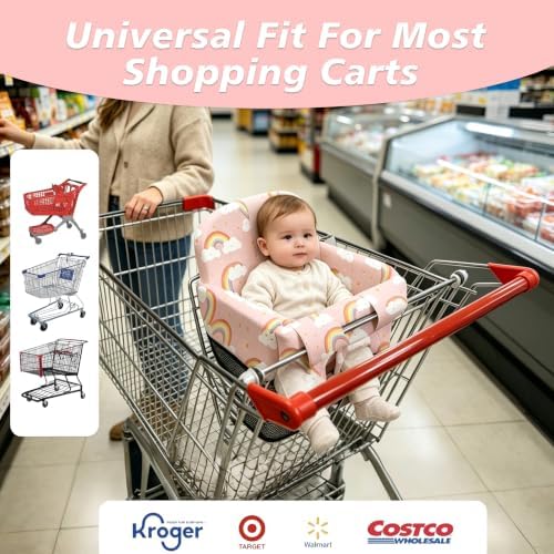 Shopping Cart Cover for Baby, Baby High Chair Cover, Grocery cart Cover - Image 2