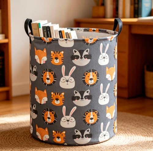 CLOCOR Kids Laundry Basket, Collapsible Fabric Storage Container, Gift Basket - Image 4