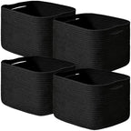 ICERZCZ Black Storage Baskets for Shelves, Small Storage Baskets for Organizing by ICERZCZ