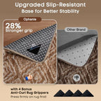 Ophanie 8x10 Brown and White Diamond Striped Rugs - Image 4