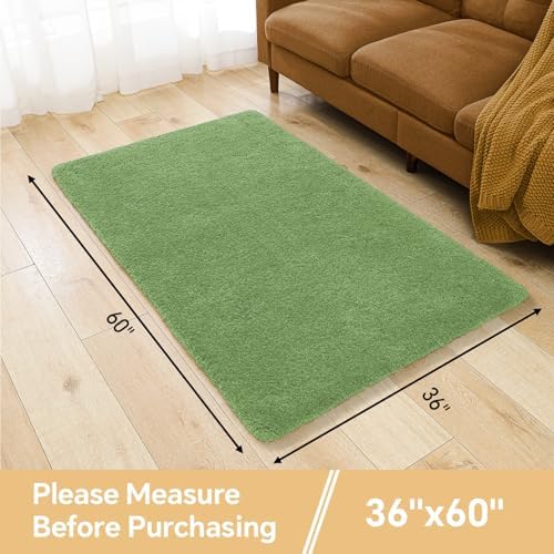 Polyester Bathroom Rug 36"x60" Hunter Green, Large Soft Bath Mat - Image 2