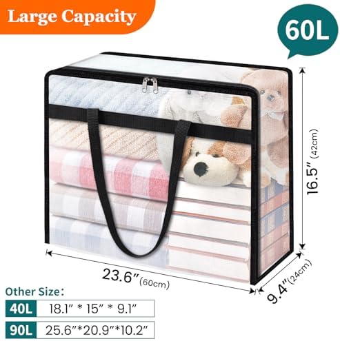 TasticTotes 8 Pack Clear Storage Bags - Image 2
