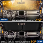 EcoNour 2-Piece Jeep Windshield Sun Shade, Foldable UV & Heat Protection - Image 6