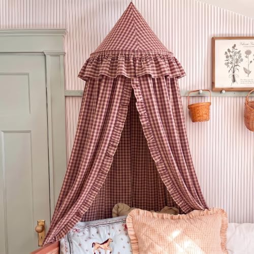 SmoothNovelty Gingham Plaid Bed Canopy by SmoothNovelty