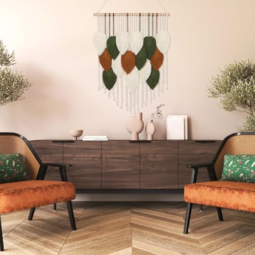 Macrame Wall Hanging Boho Woven Tapestry Chic Home Decor Modern Wall Art - Image 4