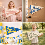 Custom Name Felt Pennant Flag, Baby Name Sign - Image 6