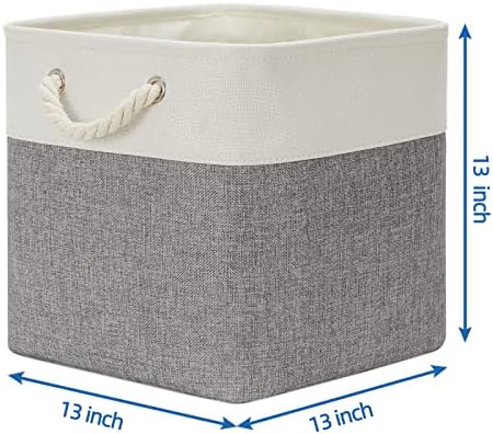 Temary Fabric Baskets 13 Inch Cube Storage Baskets - Image 2