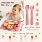 ROCCED Suction Plates for Baby Placemat Spoon Fork Set for Toddlers, Silicone - Image 5