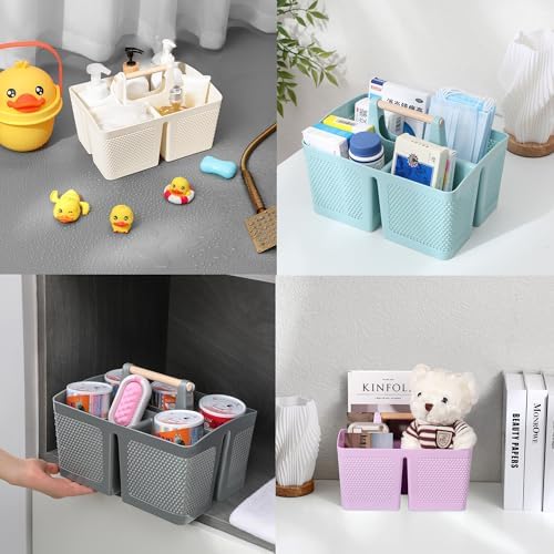 rejomiik Plastic Shower Caddy, Portable Shower Basket - Image 4