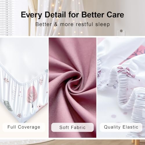 4 Pack Baby Crib Sheets for Girls - Image 4