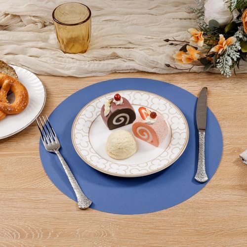 SHACOS 100 pcs Round Paper Placemats Disposable 13 inch Colored Paper - Image 4