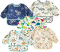 PandaEar 5 Pack Baby Long Sleeve Bibs| Waterproof Full Sleeve Bib by PandaEar
