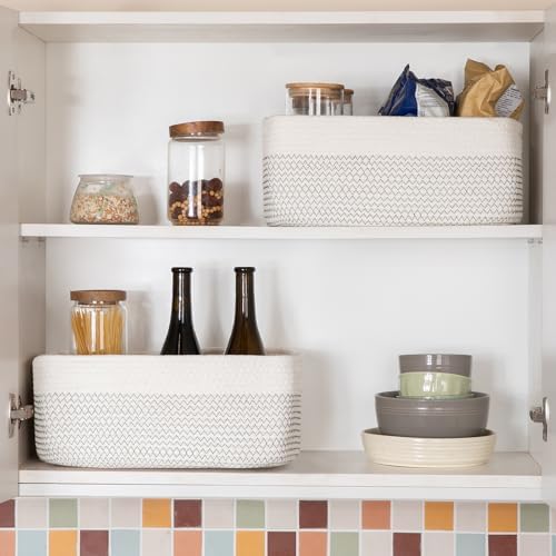 OIASKET Storage Baskets for Organizing 3 Pack, Woven Baskets for Shelves - Image 6