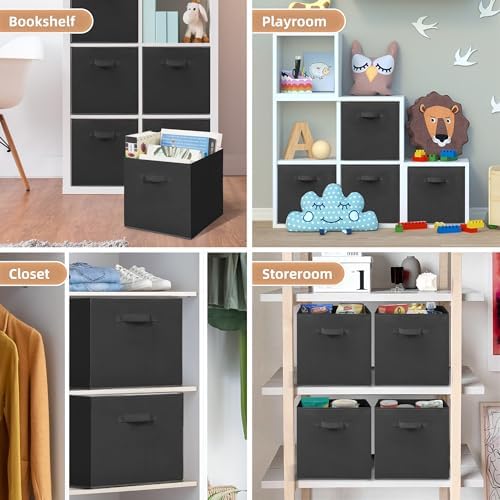 STORAGE MANIAC Storage Cubes, 13 Inch 10 Pack Collapsible Fabric Shelf Bins - Image 5