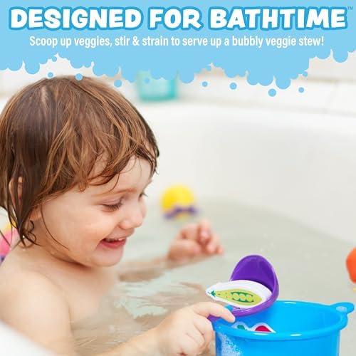 Tub Works® Tub Soup™ Scoop, Strain & Play Toddler Bath Toy | Floating Foam - Image 2