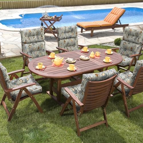 DYTXIII Outdoor High Back Chair Cushions Set of 2, Water Repellent Tufted - Image 7