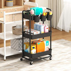 Baby Diaper Caddy, Locking Rolling Cart - Image 4