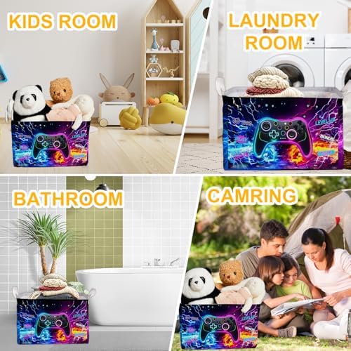 Gamer Console Storage Box, Foldable Waterproof Toy and Clothes Storage Box - Image 7