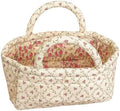 Small Storage Basket Organizer, Mini Fabric Floral Storage Baskets by Ankick