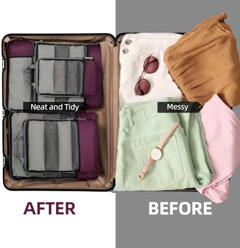 BAGAIL 4 Set/6 Set/8 Set Compression Packing Cubes Travel Accessories - Image 6