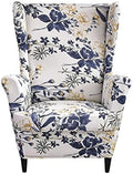 NILUOH Wingback Chair Slipcover 2-Piece, Stretch Armchair Protector by NILUOH