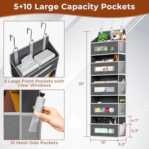5 Tier Over the Door Organizer for Bathroom - Image 2