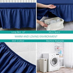 Crib Bed Skirt 14" Drop, Fits 28"x52" Crib, Adjustable - Image 5