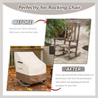 Rocking Chair Cover 2 Pack, 600D Heavy Duty Waterproof and Sunproof Patio - Image 4