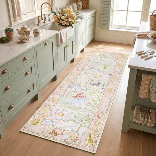 2x6 Hallway Runner Rug Non Slip Forest Nursery Runners Washable Stain Resistant - Image 3