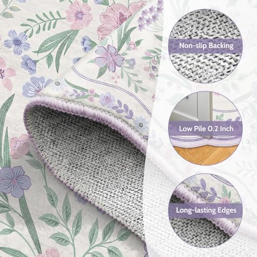 Scalloped Floral Rug 4x6 - Image 6