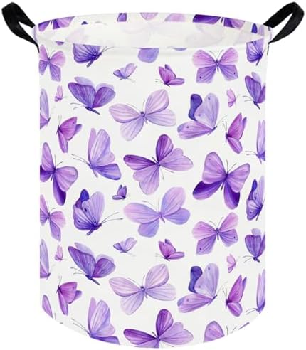 Butterfly hamper, Baby Nursery Hamper, Waterproof foldable girls toy storage box by FXOCSHE