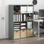 Furinno Cubicle Book Shelf, 12-Cube Bookshelf, Extra Thick Frame Reversible - Image 2