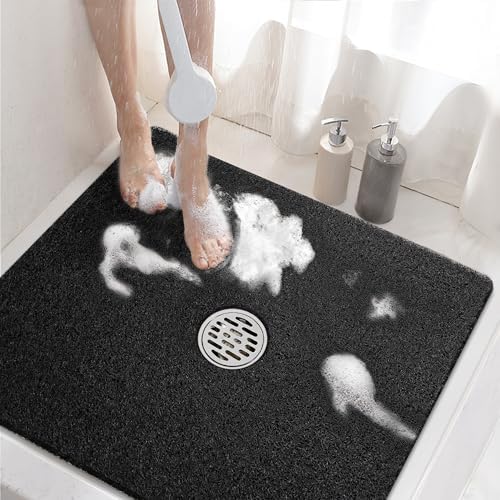 HITSLAM Square Shower Mat, 24 x 24 Inch Non Slip Bath Mat by HITSLAM