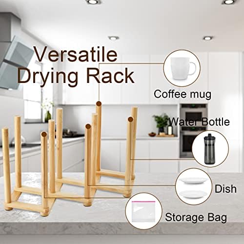 Yesland 2 Pack Wooden Bottle Drying Rack - Image 7