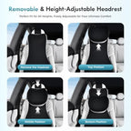FLORICH Upgraded Car Seat Lumbar Support Pillow and Adjustable Headrest - Image 3