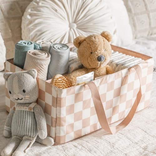 Tiny Twinkle Diaper Caddy Organizer | Foldable Baby Storage Basket - Image 5