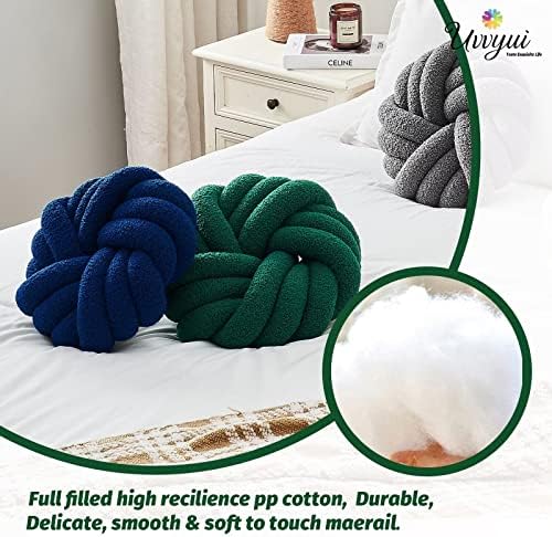 Uvvyui Knot Pillows, 14 Inch Decorative Throw Pillows Round Pillows Cushion - Image 3