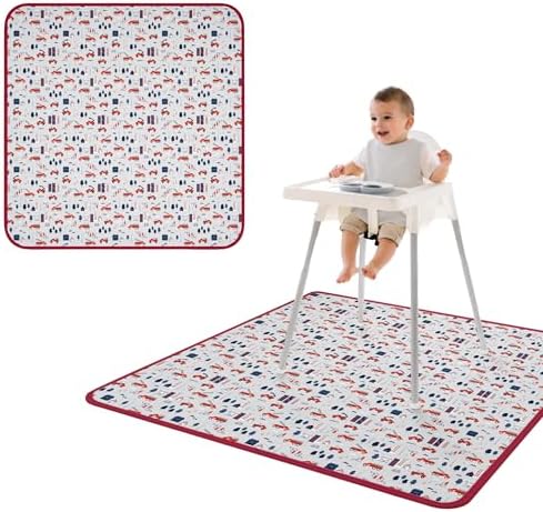 BapronBaby Be Brave Firefighter Waterproof Splash Mat Catch All Floor Cover by BapronBaby