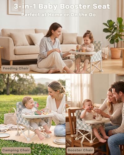 3-in-1 Portable Baby Chair, Foldable Travel Booster Seat - Image 3