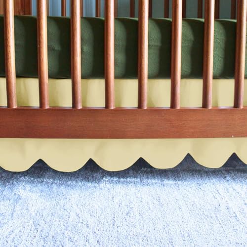 100% Microfiber Scalloped Crib Skirt 28"x 52" by Unknown