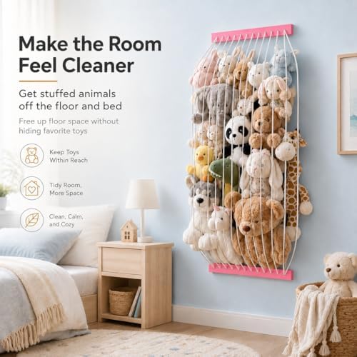 Stuffed Animal Storage Wooden Soft Toy Storage - Image 6