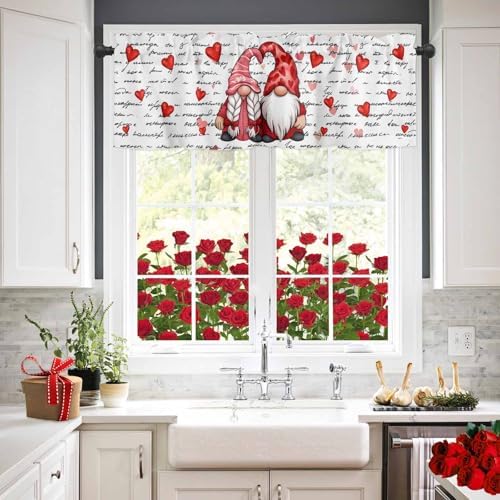 Vandarllin Valentine's Day Kitchen Curtains Valances - Image 4