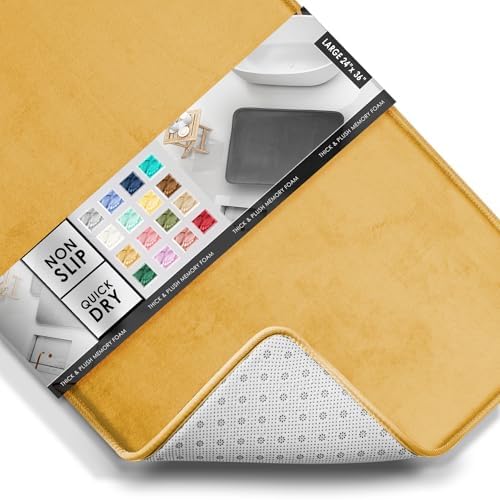 Clara Clark Bathroom Rugs, Velvet Memory Foam Bath Mat, Non-Slip Bath Rugs - Image 3