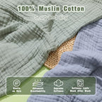 Muslin Hooded Baby Bath Towels, 2 Pack, 32x32 Inch - Image 2